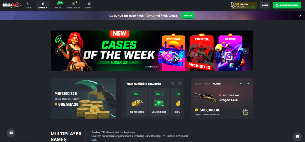 CSGORoll Review – Best CS2 Crypto Casinos